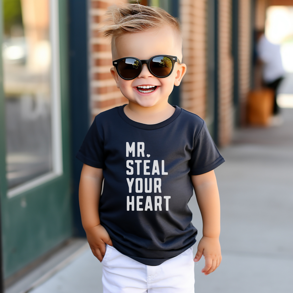 Mr Steal Your Heart Valentine Kids Shirt