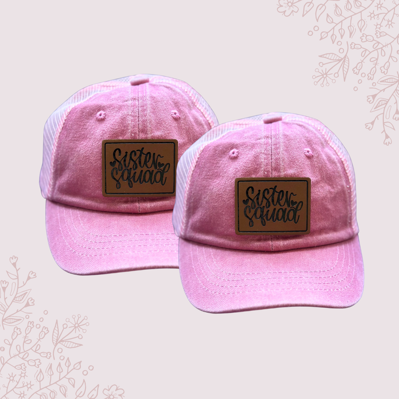 Sister Squad (Leather Patch) - Brother Sister Matching Hats (Copy)