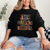Jesus Pumpkins & Blessings Christian Fall Sweatshirt – Cozy Faith Crewneck for Women