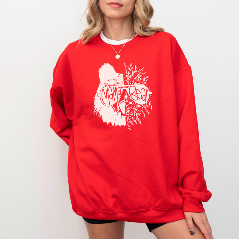 Floral Mama Bear - Mom Sweatshirt