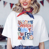 America Land of the Free - Floral - 4TH OF JULY SHIRT