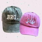 Bro & Sis (Embroidered) - Brother Sister Matching Hats