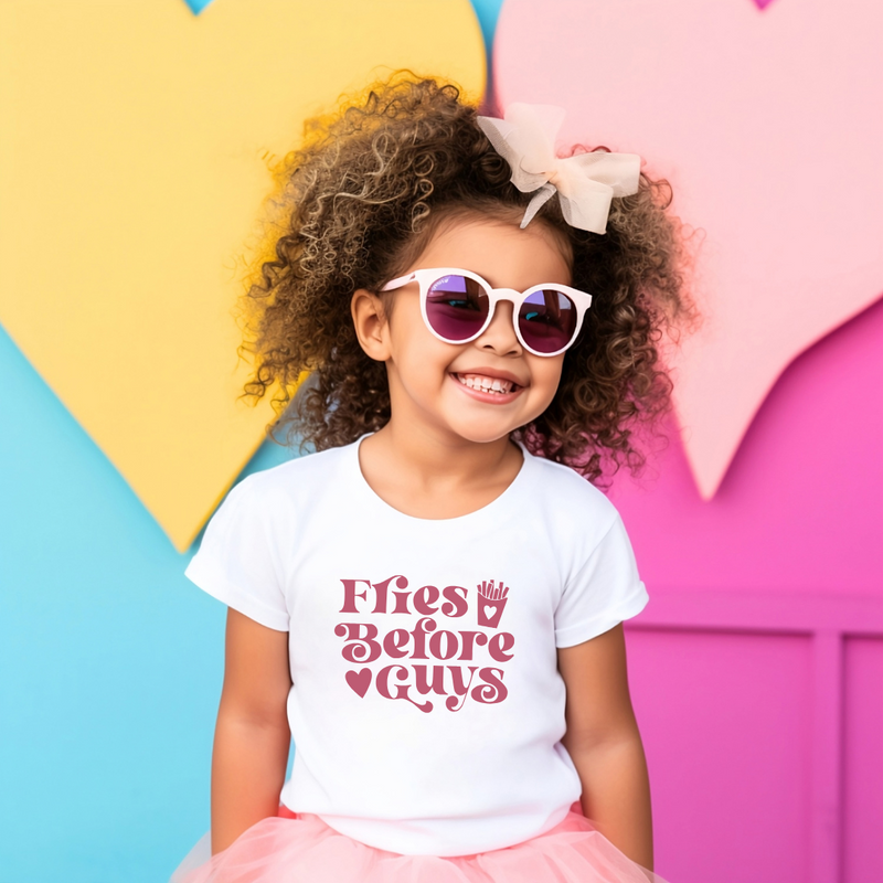 Fries Before Guys Valentine Kids Shirt