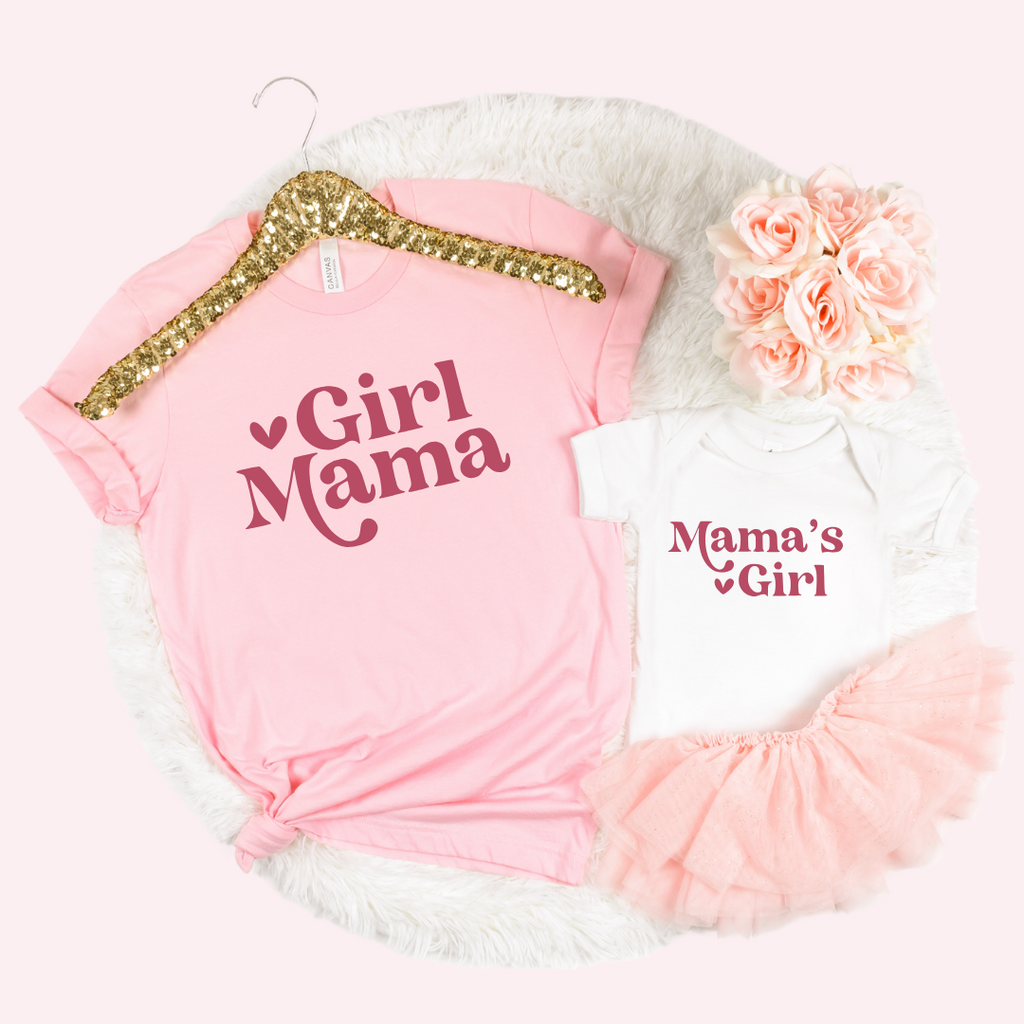 Girl Mama And Mama's Girl - Mommy and Me Matching Shirts