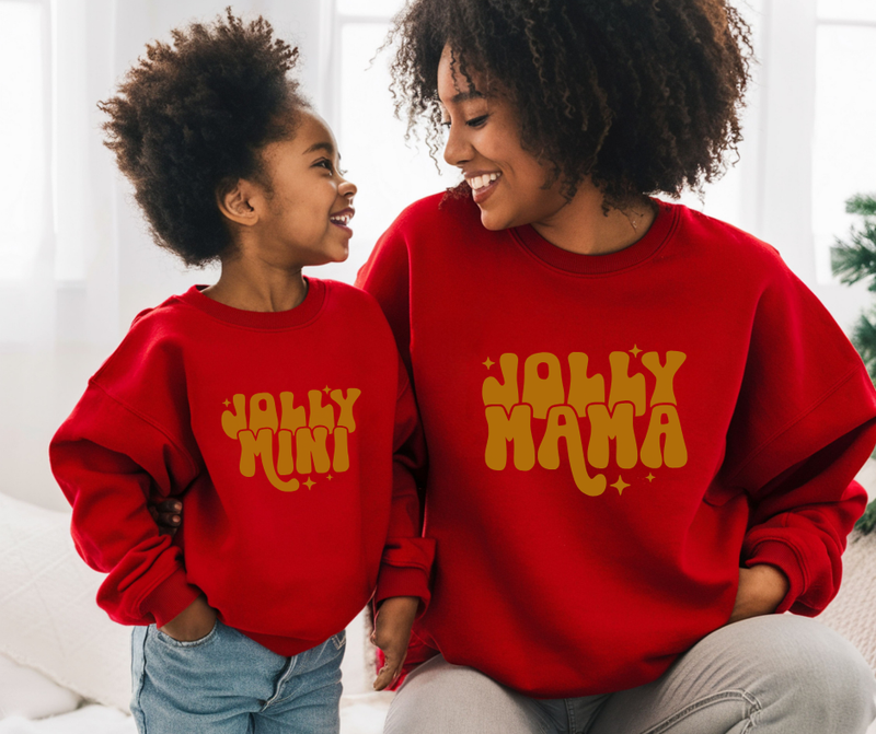 Jolly Mama & Mini - Mommy and Me Christmas Sweatshirt