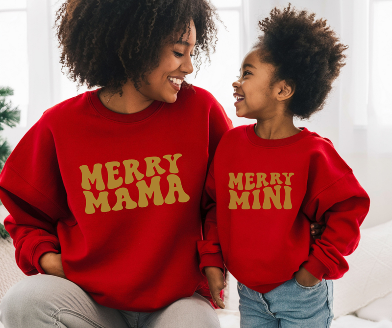 Merry Mama & Mini - Mommy and Me Christmas Sweatshirt