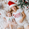 Mom Dad & Baby EST 2025 Matching Family Christmas Shirts - PERSONALIZED