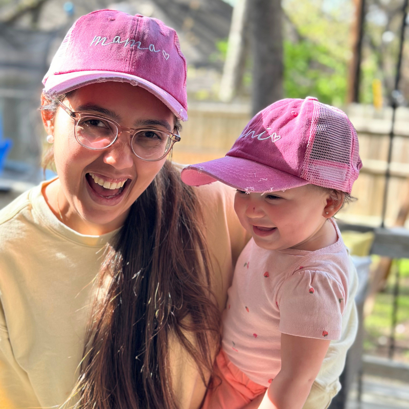 Mama and Mini Hat - High Ponytail Mommy and Me Matching Hats