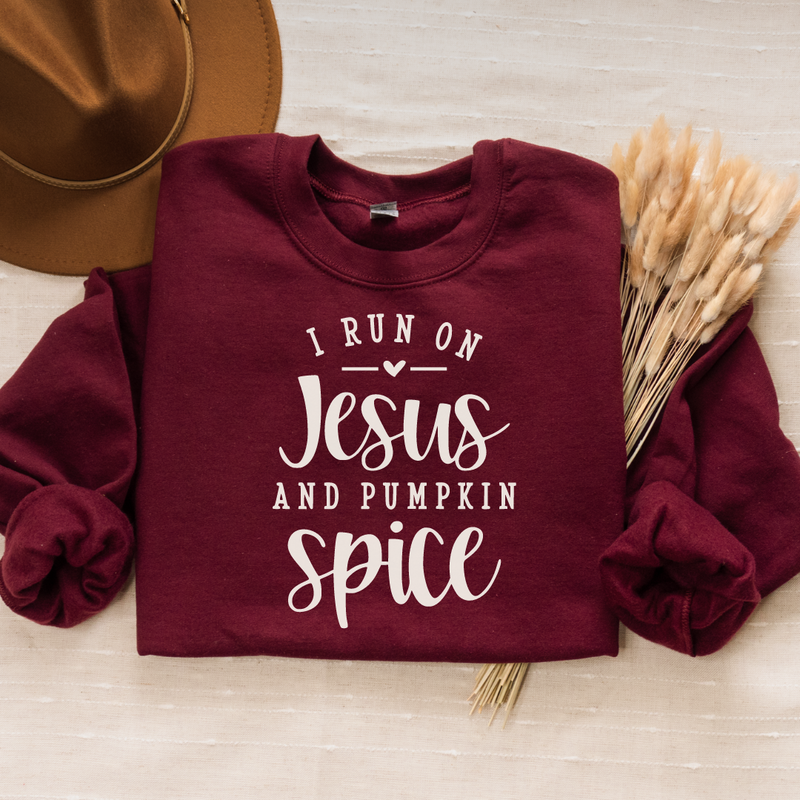 I Run On Jesus And Pumpkin Spice Sweatshirt