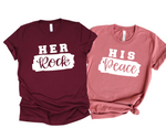 HER ROCK HIS PEACE - Couple Shirts