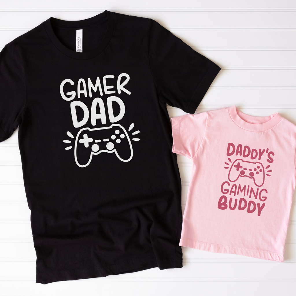 Gamer Dad And Daddy's Gaming Buddy - Daddy and Me Matching Shirts