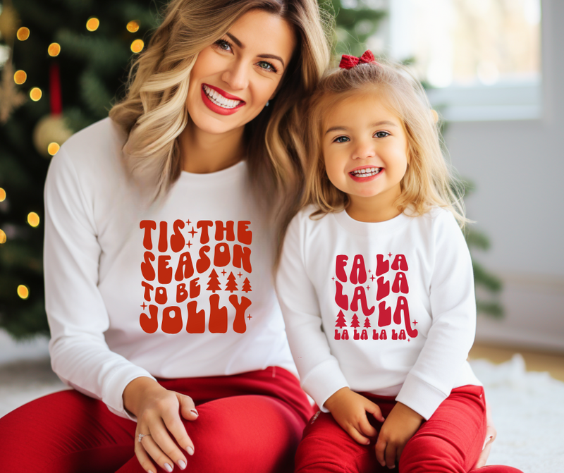 Tis The Season To be Jolly - Mommy and Me Christmas Sweatshirt