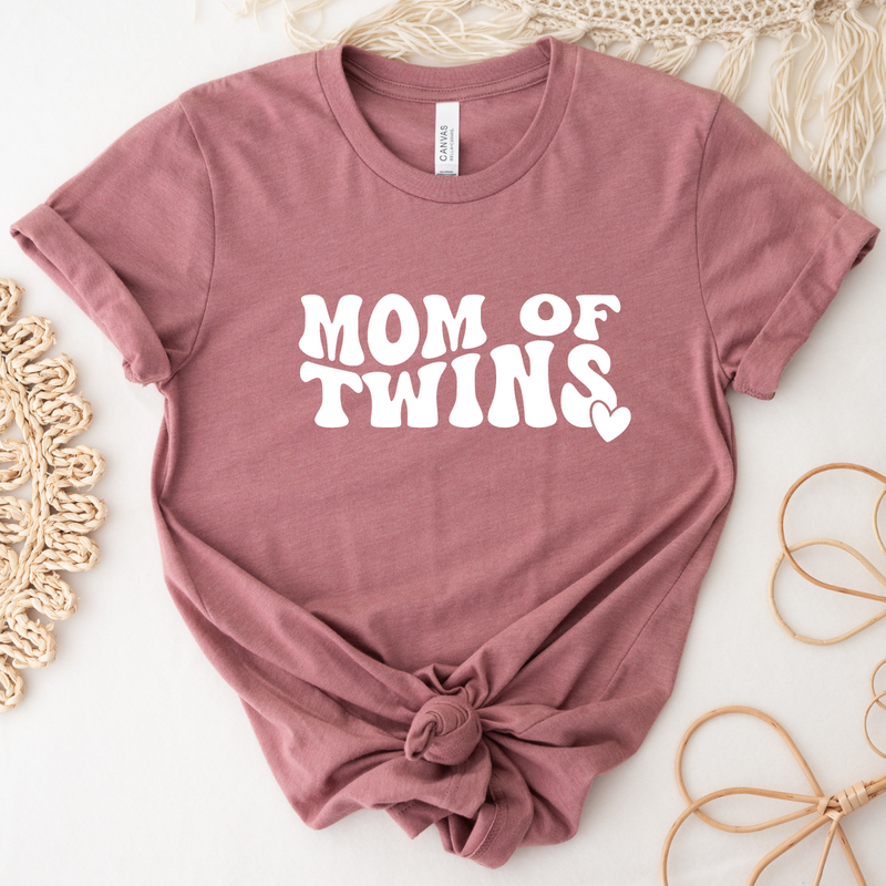 Mom of Twins - Wavy - Twin Mom Shirt