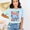 America Land of the Free - Floral - 4TH OF JULY SHIRT