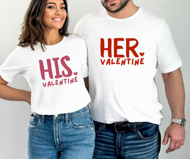 HER AND HIS VALENTINE  Couple Shirts