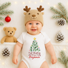 Mom Dad & Baby EST 2025 Matching Family Christmas Shirts - PERSONALIZED
