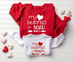 My Heart Belongs To - Mommy and Me Valentine's Day Sweatshirt