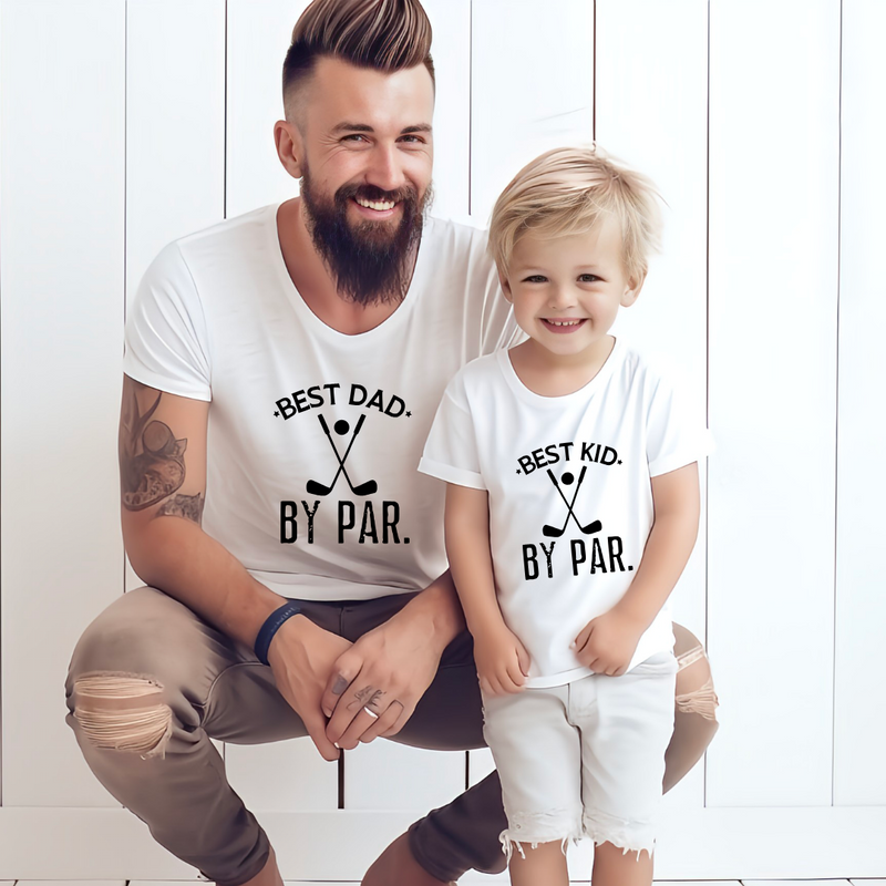 Best Dad By Par - Daddy and Me Matching Shirts