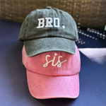 Bro & Sis (Embroidered) - Brother Sister Matching Hats