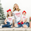 Merry Mama & Mini Coquette Christmas Shirts | Mommy & Me Preppy Holiday