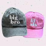 Big Lil Bro or Sis (Embroidered) - Brother Sister Matching Hats