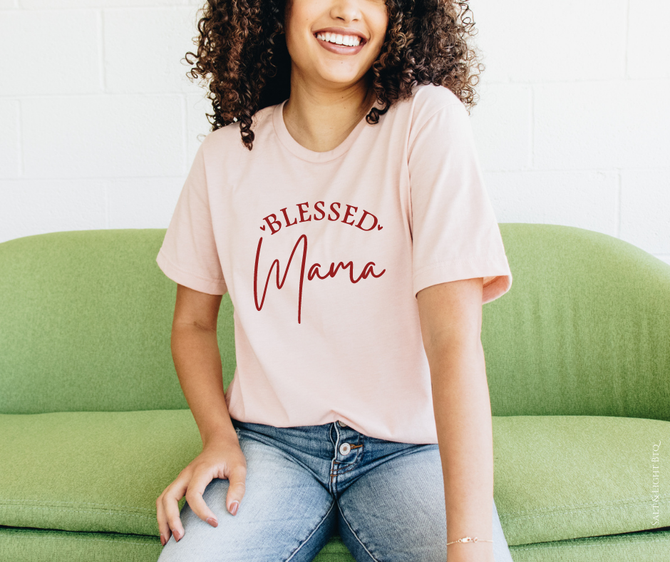 Blessed Mama Shirt: Christian Mom Shirts - Salt and Light Boutique
