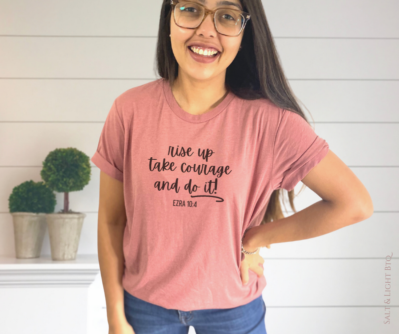 Rise Up Tee. Women's Christian T shirts & Apparel - Salt and Light Boutique