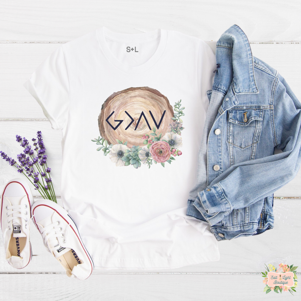 GOD IS GREATER THAN THE HIGHS AND LOWS SHORT SLEEVE WOMEN'S T-SHIRT | UNISEX CUT - Salt and Light Boutique