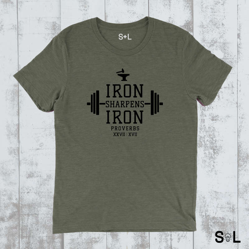IRON SHARPENS IRON V.6 CHRISTIAN MEN'S T-SHIRT | STRONG AS STEEL COLLECTION - Salt and Light Boutique