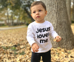Jesus loves me Kids Long Sleeve Christmas Shirt - Salt and Light Boutique