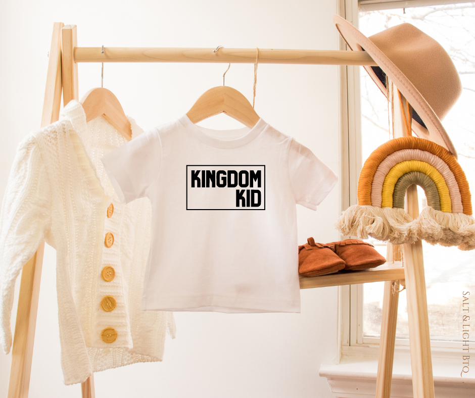 Kingdom Kid Toddler Shirt: Faith Based Tee | Salt & Light Boutique