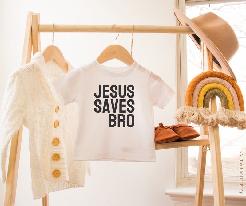 Jesus Saves Bro Toddler Boy Christian Shirt | Salt & Light Boutique