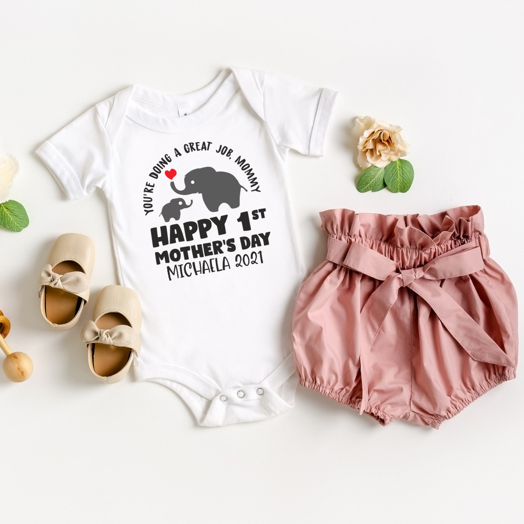 You're doing a great job Mommy Baby Onesie.Happy First Mothers day baby boy & Girl Outfit | Salt & Light Boutique