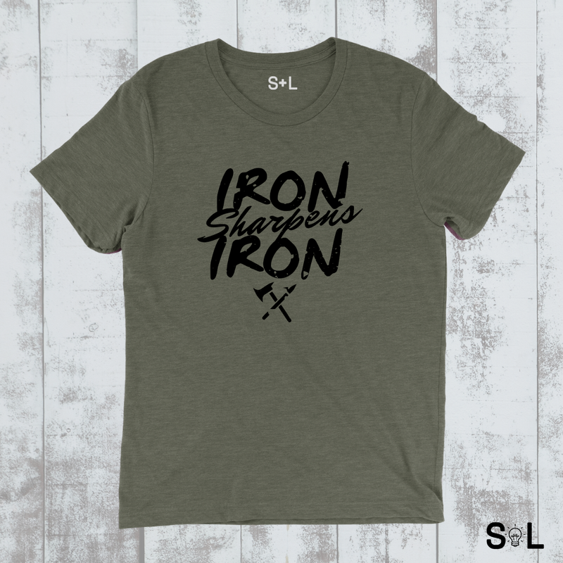 IRON SHARPENS IRON V.5 CHRISTIAN MEN'S T-SHIRT | STRONG AS STEEL COLLECTION - Salt and Light Boutique