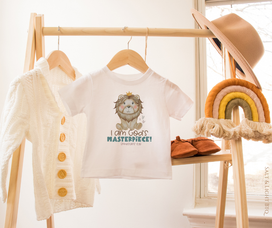 God's Masterpiece Toddler Boy Tee. Faith Based Boy Clothing & Toddler Shirts | Salt & Light Boutique
