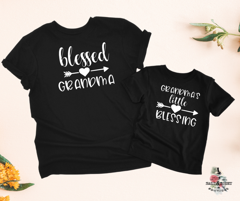 Grandma and Me Shirts | Blessed Grandma & Grandma's Blessing - Salt and Light Boutique
