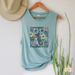 PRAY - FLORAL | WOMEN'S MUSCLE TANK TOP - Salt and Light Boutique