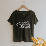SIMPLY BLESSED TRIBLEND T-SHIRT | WOMEN'S V-NECK - Salt and Light Boutique