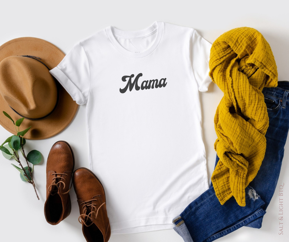 Retro Mama Tee: Mom Life Apparel, Mom Shirts - Salt and Light Boutique