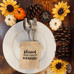 Blessed Beyond Measure | Rustic Thanksgiving Utensil Holder - Salt and Light Boutique