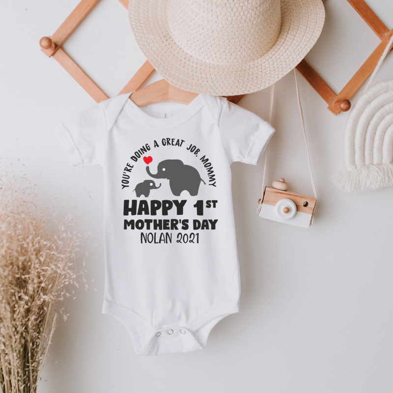 You're doing a great job Mommy Baby Onesie.Happy First Mothers day baby boy & Girl Outfit | Salt & Light Boutique