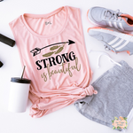 STRONG IS BEAUTIFUL WOMEN'S WORKOUT TANK TOP | MUSCLE TANK - Salt and Light Boutique