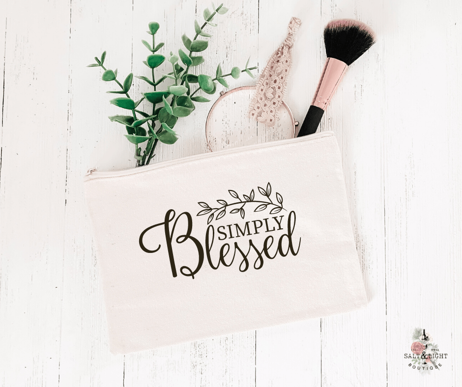 Simply Blessed Makeup bag - Salt and Light Boutique