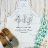 CONSIDER THE LILLIES - WILDFLOWERS | CLOTHED IN GRACE COLLECTION | WOMEN'S HIGH NECK TANK - Salt and Light Boutique