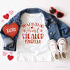 Warning Heart Stealer Kids Shirt - Valentine Personalized