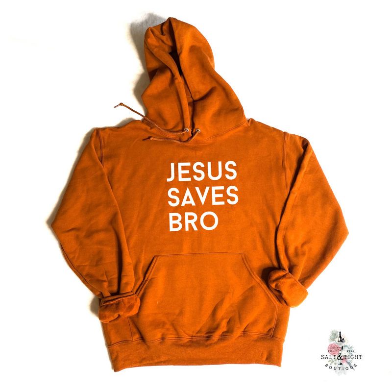 JESUS SAVES BRO MEN'S HOODIE - Salt and Light Boutique