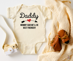 Daddy Best friends Onesie. Pregnancy Announcement to Husband: New Dad Baby Announcement | SLB