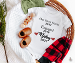 Custom Baby Announcement Onesie: Cute Pregnancy Announcement | SLB