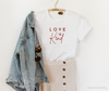 Love is Kind Tee. Cute Valentine's Day t-shirt. Christian Shirts for Women: Faith Based Apparel & Tees | SLB
