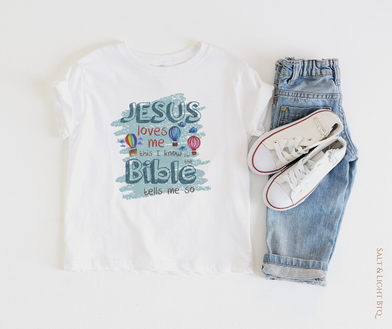 Jesus loves me this I know Tee. Faith Based Boy Clothing & Toddler Shirts | Salt & Light Boutique
